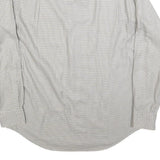 NAUTICA Mens White & Grey Checked Cotton Blend Shirt M Classic Button-Up