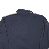 COMPANY Mens Navy & Grey Zip Jacket L Cotton Blend Plain Casual Fleece