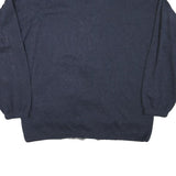 COMPANY Mens Navy & Grey Zip Jacket L Cotton Blend Plain Casual Fleece