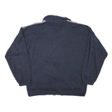 COMPANY Mens Navy & Grey Zip Jacket L Cotton Blend Plain Casual Fleece
