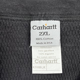 Carhartt Long Sleeve T-Shirt - 2XL Black Cotton