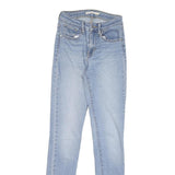 LEVI'S 721 Womens Jeans Blue Relaxed Skinny Denim Light W24 L31 Classic Zip