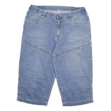 Mens Blue Casual Cotton Blend Denim Style Shorts 2XL W34 Comfortable Fit