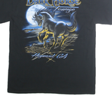 PORT & COMPANY Mens Black Dark Horse Lounge Graphic T-Shirt L Short Sleeve Crew