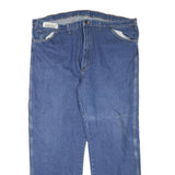 DICKIES Mens Regular Blue Denim Jeans W48 L32 Classic Cotton Blend Zip Closure