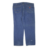 DICKIES Mens Regular Blue Denim Jeans W48 L32 Classic Cotton Blend Zip Closure