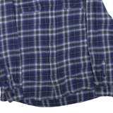 WOOLRICH Mens Blue & White Check Shirt 2XL Cotton Blend Long Sleeve Casual