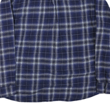 WOOLRICH Mens Blue & White Check Shirt 2XL Cotton Blend Long Sleeve Casual