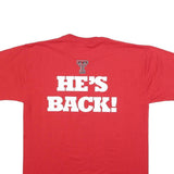 JERZEES Mens Red Red Raider Basketball Graphic T-Shirt L Short Sleeve Crew Neck
