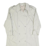 CHARLES VOGELE Womens Cream Cotton Double Breasted Coat M Jacket Button Plain