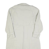 CHARLES VOGELE Womens Cream Cotton Double Breasted Coat M Jacket Button Plain