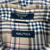 Nautica Checked Shirt - XL Red Cotton