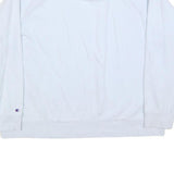 CHAMPION Womens White Crew Neck XL Cotton Blend Sweatshirt Logo Embroidered