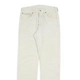 LEVI'S 501 Womens Jeans White Regular Straight Denim W31 L30 Classic Button