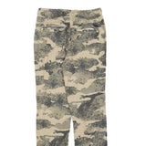 JOHN BANER Womens Cotton Blend Beige Camouflage Slim Drawstring Trousers W26 L28