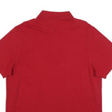 LACOSTE Mens Red Short Sleeve Plain 2XL Polo Shirt Cotton Blend Casual