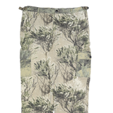 Mens Beige Polyester Blend Relaxed Straight Cargo Trousers W38 L30 Outdoor