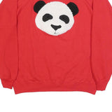 HANES Womens Red Panda Graphic Crew Neck XL Sweatshirt Cotton Blend Casual