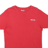 BENCH Mens Red Graphic T-Shirt M Short Sleeve Crew Neck Casual Cotton Blend