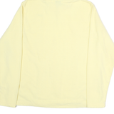 NIKE Womens Yellow Pullover Hoodie L Small Logo Cotton Blend Casual