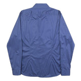 DKNY Mens Blue Shirt L Cotton Blend Long Sleeve Button Casual