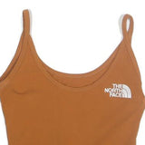 THE NORTH FACE Womens Brown Cropped Vest Sleeveless Scoop Neck XS Cotton Blend