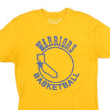 MITCHELL & NESS Mens Yellow Warriors Basketball T-Shirt M Short Sleeve Crew Neck