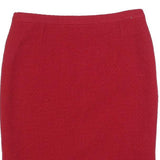 JIGSAW Womens Red Mini Wool Plain Skirt M Classic Elegant Office Wear