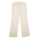 TOMMY HILFIGER Womens Beige Cotton Blend Regular Fit Straight Trousers W30 L33