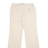 TOMMY HILFIGER Womens Beige Cotton Blend Regular Fit Straight Trousers W30 L33