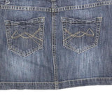 INSIDER Womens Blue Denim Mini Cotton Skirt M Stylish Casual Pocket Detail