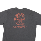 CARHARTT Mens Grey Graphic T-Shirt XL Short Sleeve Crew Neck Rugged Design