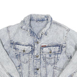DARLEE Womens Blue Denim Cotton Blend Button Jacket M Classic Casual Retro
