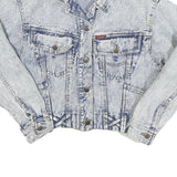 DARLEE Womens Blue Denim Cotton Blend Button Jacket M Classic Casual Retro