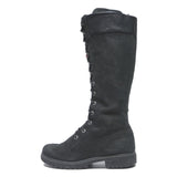 TIMBERLAND Tall Lace-Up Womens Black Synthetic Boots UK 4.5 Winter Fashion