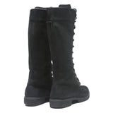 TIMBERLAND Tall Lace-Up Womens Black Synthetic Boots UK 4.5 Winter Fashion