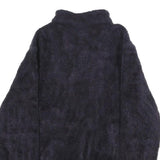 WOOLRICH Womens Black Knit Polyester Full Zip Jacket L Fleece Patterned