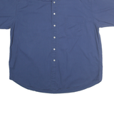 CROFT & BARROW Mens Blue Cotton Short Sleeve Button Shirt XL Casual Relaxed Fit
