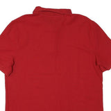 NAUTICA Mens Red Short Sleeve Plain Polo Shirt XL Classic Fit Cotton Blend