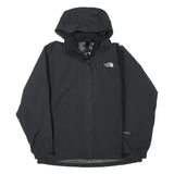 THE NORTH FACE Mens Black Outdoor Jacket L Polyester Blend Plain Zip Hooded