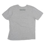 NIKE Mens Grey Football Graphic T-Shirt XL Cotton Crew Neck Short Sleeve Sports