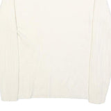 COZY Womens Cream Jumper Plain V-Neck Basic Knit L Cotton Blend Comfortable