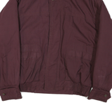 Womens Maroon Cotton Blend Outdoor Jacket XL Regular Fit Long Sleeve Stand-Up