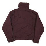 Womens Maroon Cotton Blend Outdoor Jacket XL Regular Fit Long Sleeve Stand-Up
