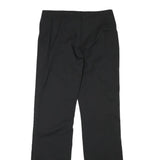 DKNY Womens Black Regular Fit Straight Leg Trousers W30 L32 Polyester Blend Zip