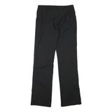 DKNY Womens Black Regular Fit Straight Leg Trousers W30 L32 Polyester Blend Zip