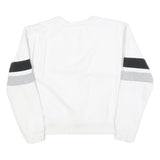 FILA Womens White & Black Sweatshirt Crew Neck L Cotton Blend Logo Pullover