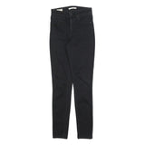 LEVI'S 721 Womens Jeans Black Slim Skinny Denim W25 L30 Stretch Cotton Blend