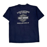 Motorcycles Harley Davidson Graphic T-Shirt - XL Navy Cotton