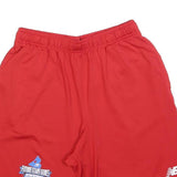 NEW BALANCE Mens Red Sports Shorts M W29 Future Stars Logo Polyester Casual